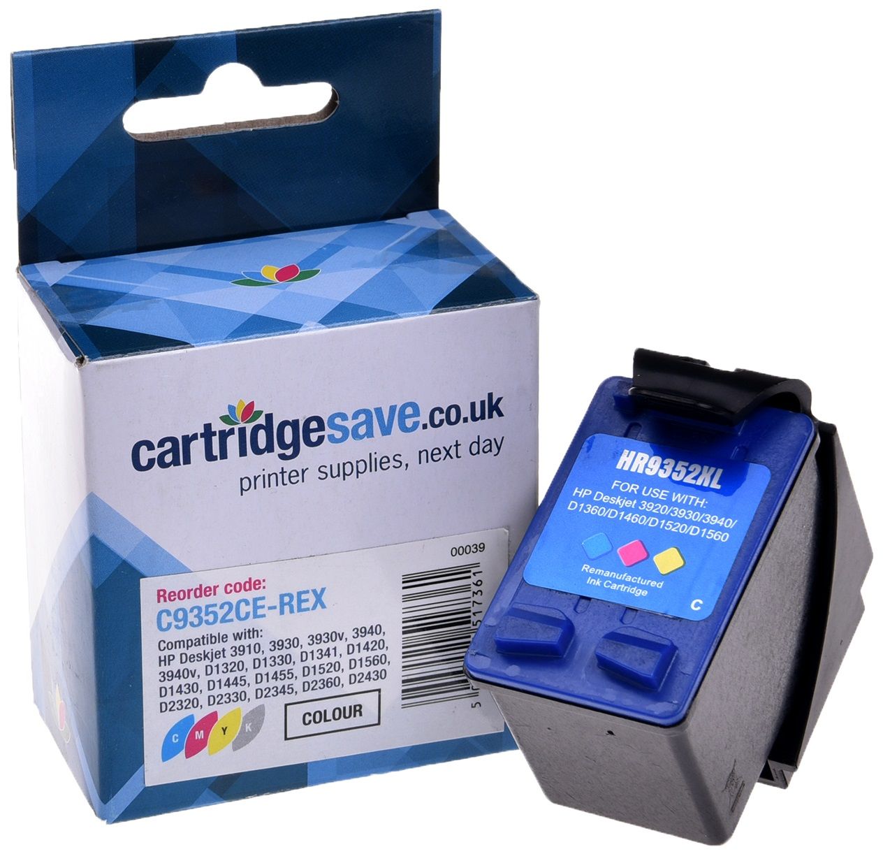 Compatible HP 22XL High Capacity Tri-Colour Ink Cartridge - (C9352CE)