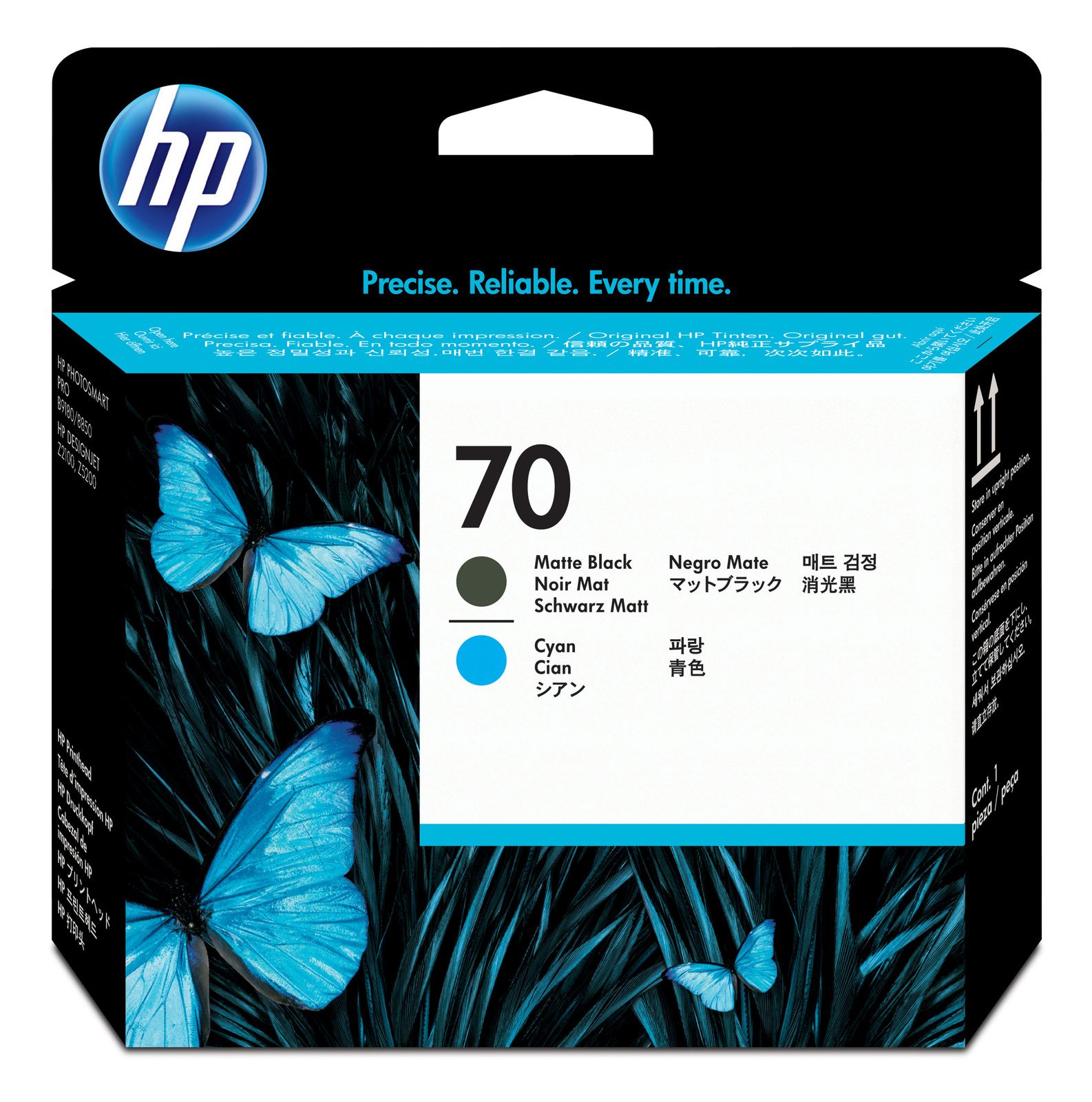 HP 70 Matte Black and Cyan Printhead (C9404A)