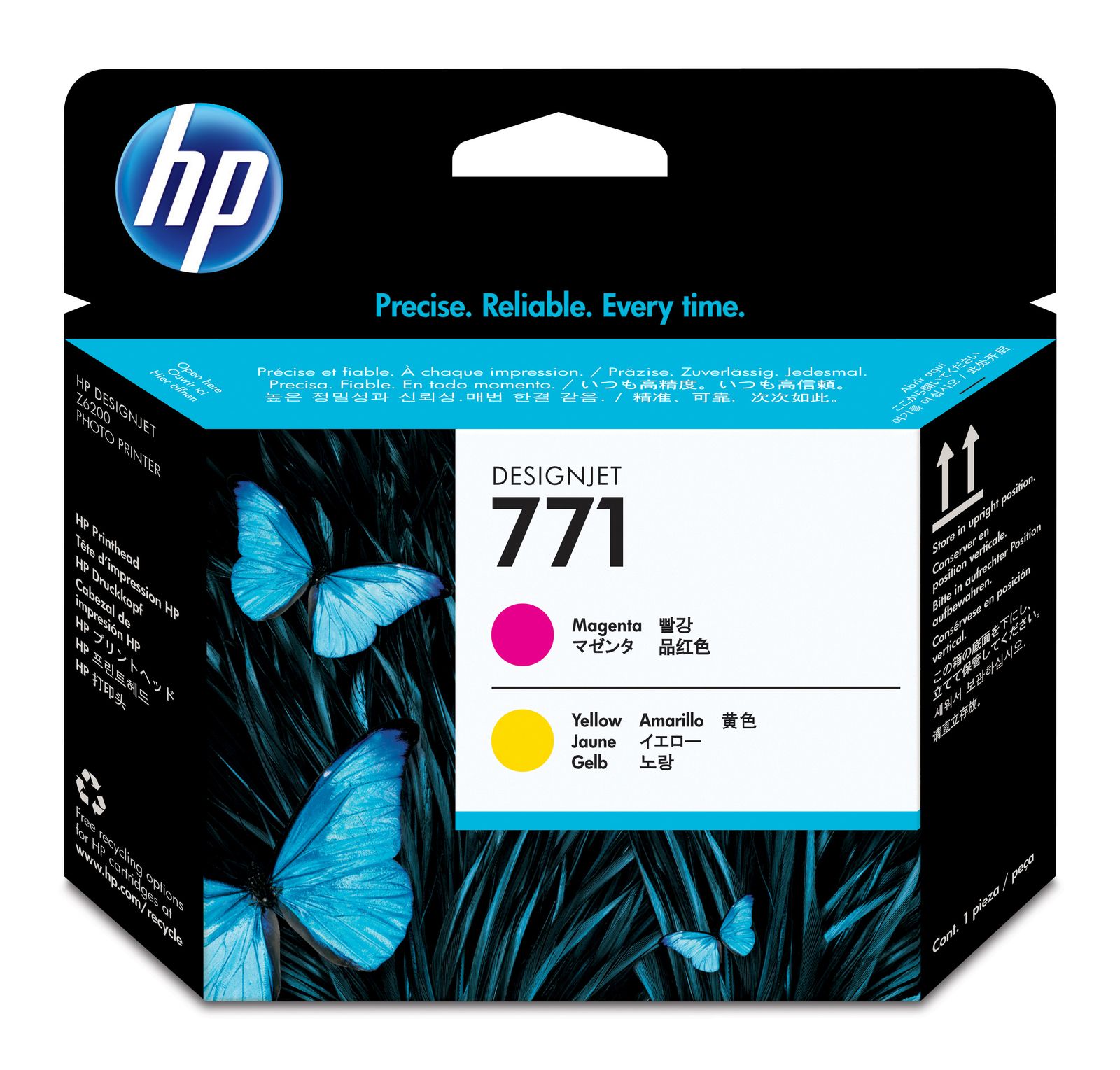 HP 771 Magenta and Yellow Printhead (CE018A)