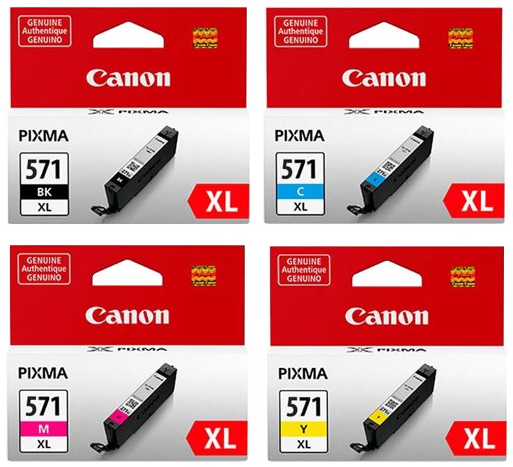 Canon CLI-571XL High Capacity 4 Colour Ink Cartridge Multipack