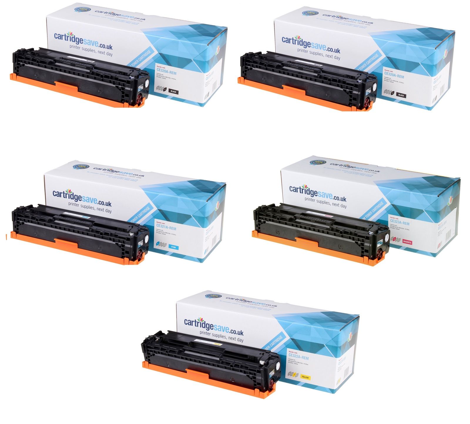 Compatible HP 128A 5 Colour Toner Cartridge Multipack