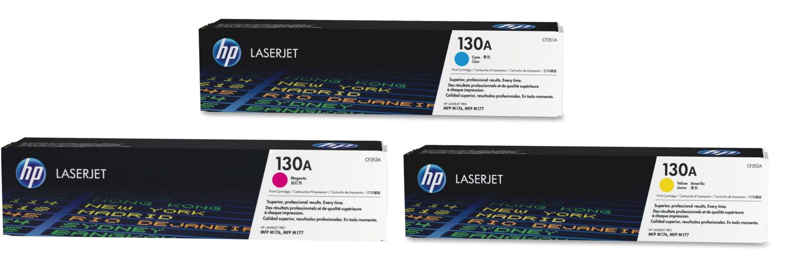 HP 130A 3 Colour Toner Cartridge Multipack