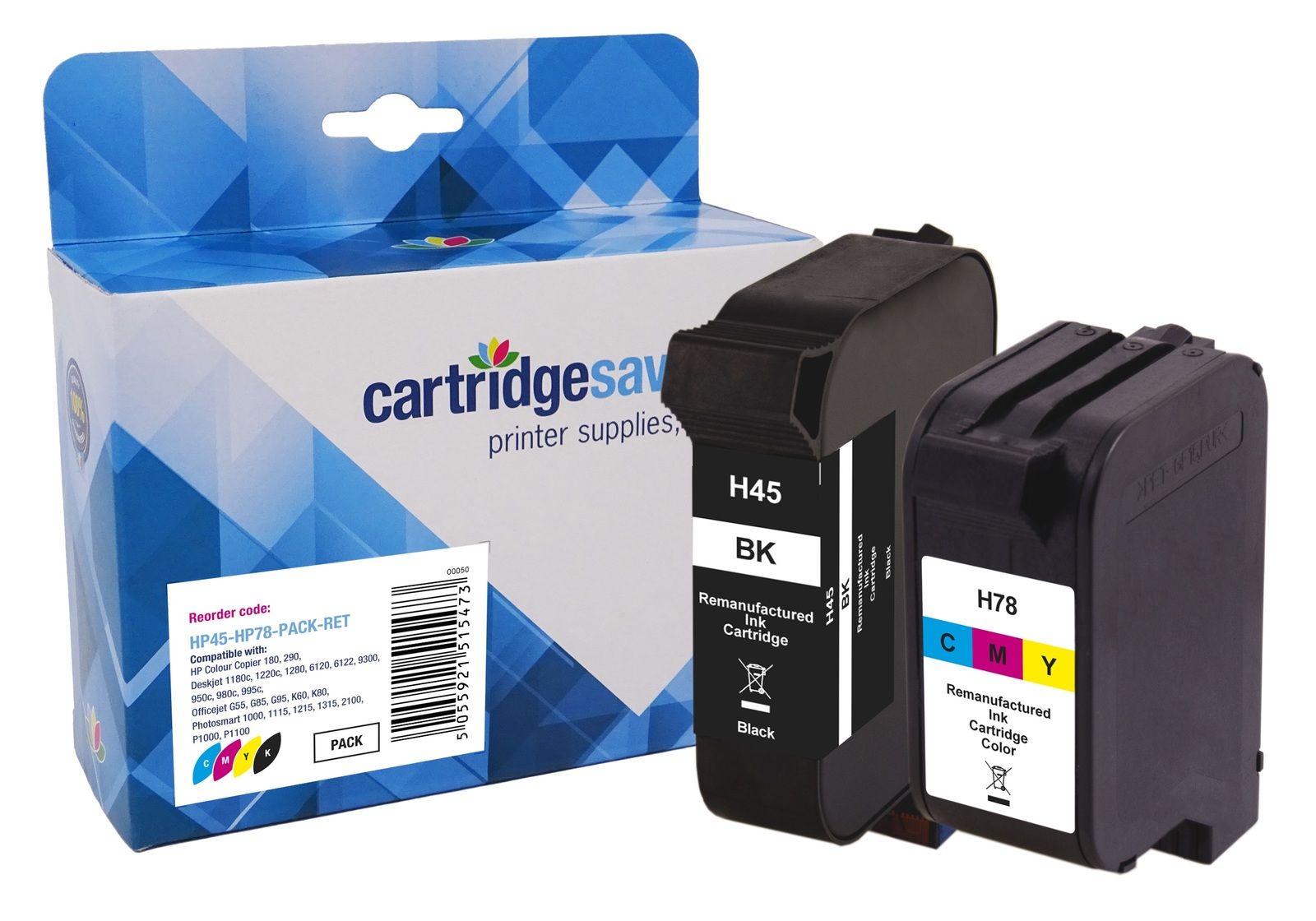 Compatible HP 45 / HP 78 Multipack High Capacity Black & Tri-Colour Printer Cartridge