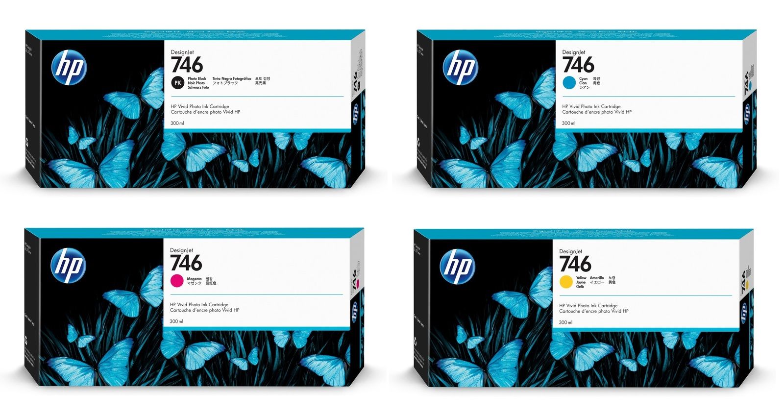 HP 746 4 Colour Ink Cartridge Multipack