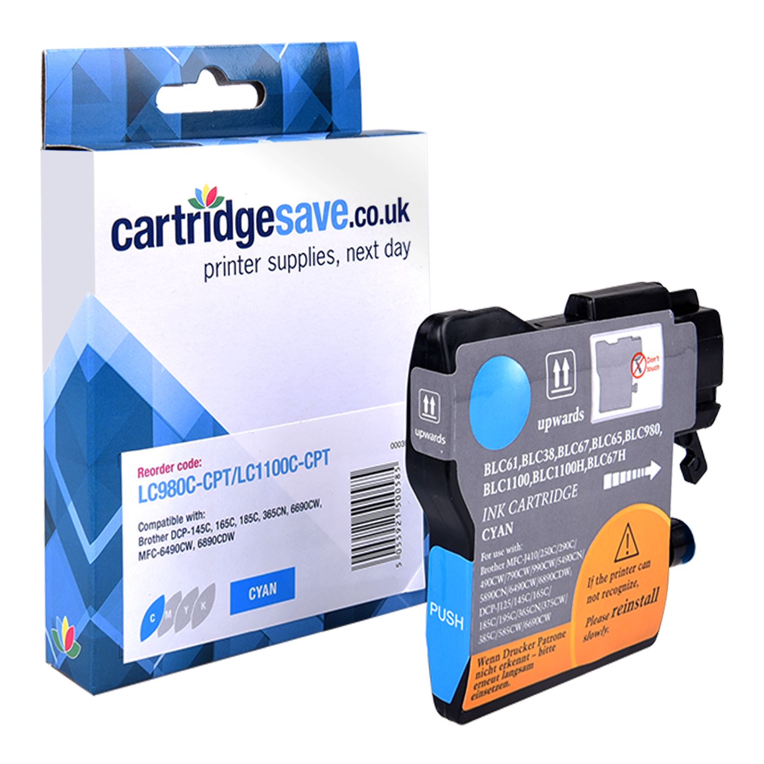 Compatible Brother LC1100C Cyan Ink Cartridge