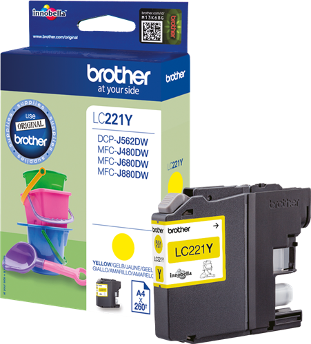 Brother LC221Y Light User Yellow Ink Cartridge