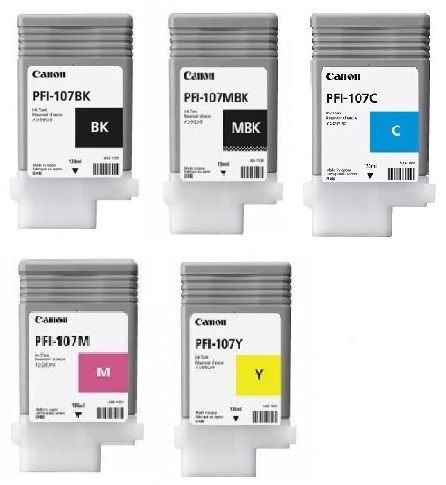 Canon PFI-107 5 Colour Ink Cartridge Multipack