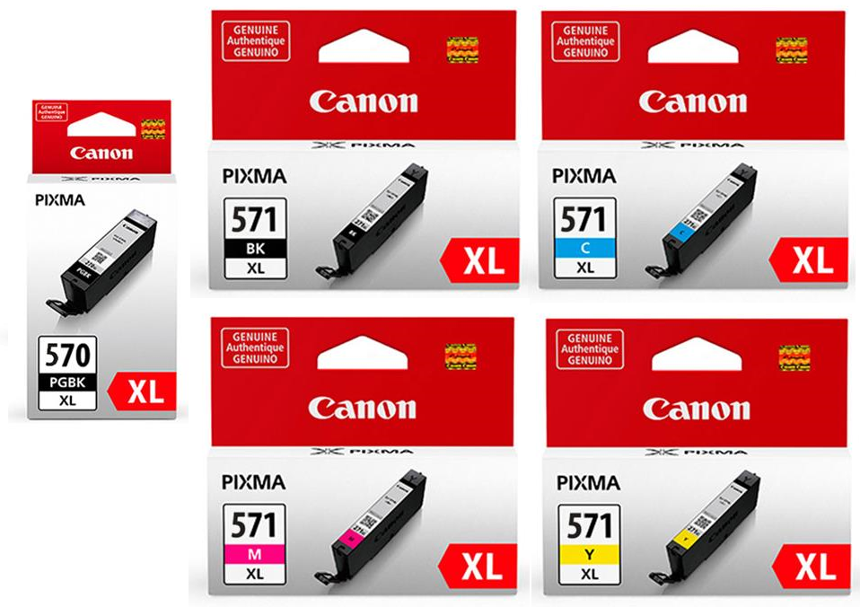 Canon PGI-570XL / CLI-571XL High Capacity 2 x Black & 3 x Colour Ink Cartridge Multipack