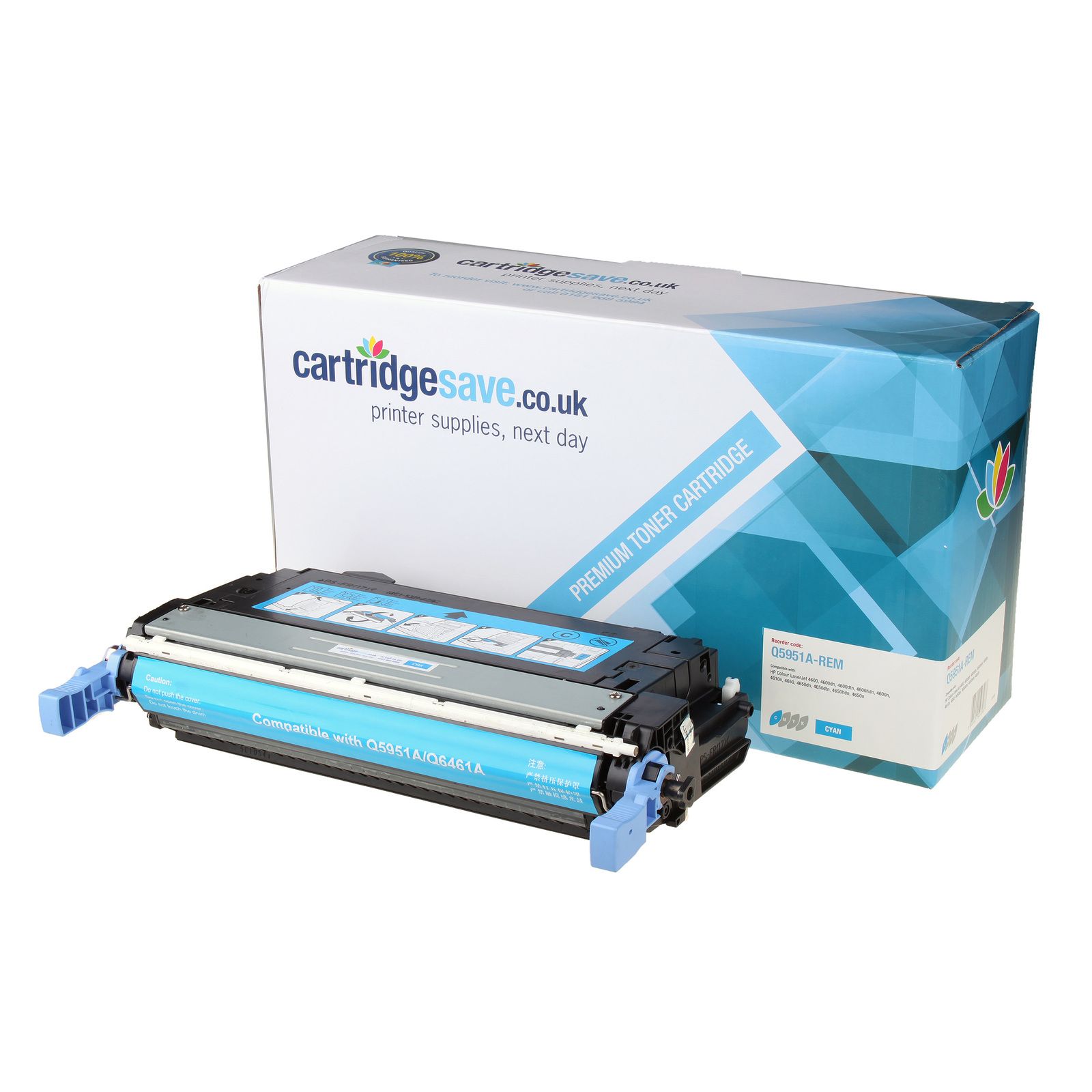 Compatible HP 643A Cyan Toner Cartridge (Q5951A)