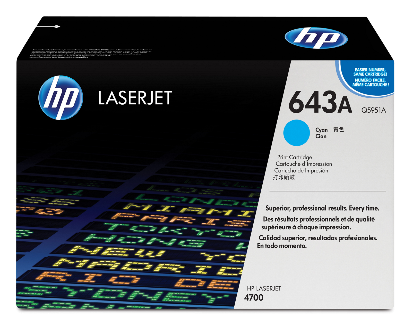 HP 643A Cyan Toner Cartridge - Q5951A