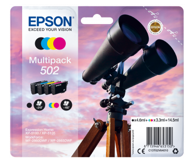 Epson 502 4 Colour Ink Cartridge Multipack - (C13T02V64010 Binoculars)