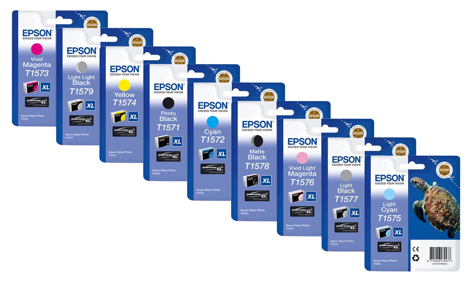 Epson T157 9 Colour Ink Cartridge Multipack - (Turtle)