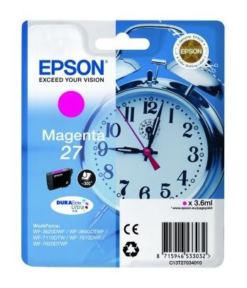 Epson 27 Magenta Ink Cartridge - (T2703 Alarm Clock)