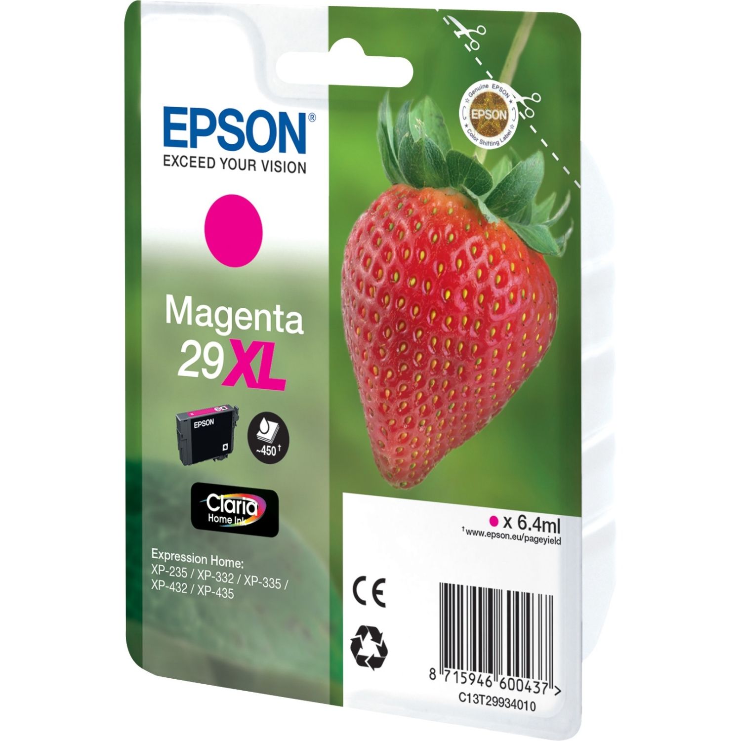 Epson 29XL Magenta High Capacity Ink Cartridge - (T2993 Strawberry)