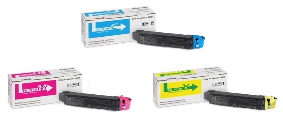 Kyocera TK-5140 3 Colour Toner Cartridge Multipack