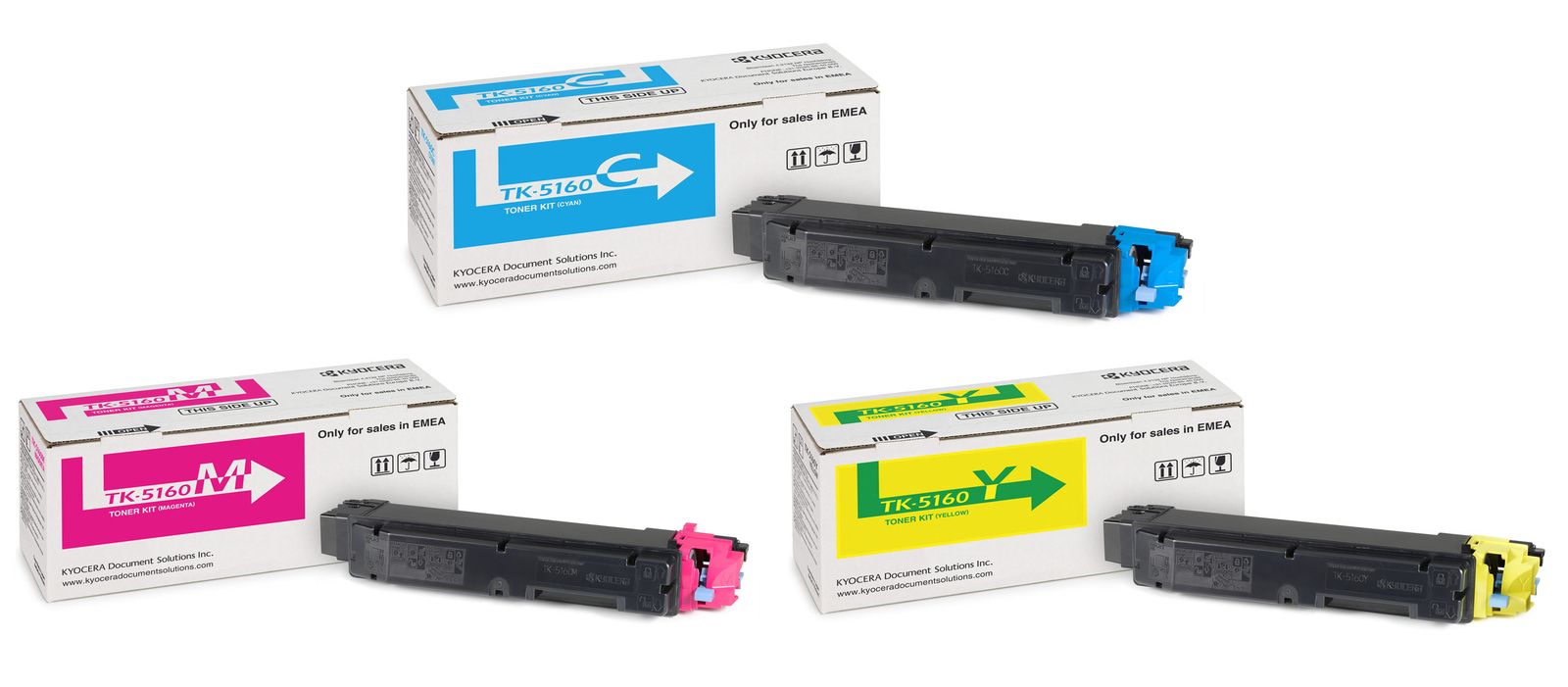 Kyocera TK-5160 3 Colour Toner Cartridge Multipack