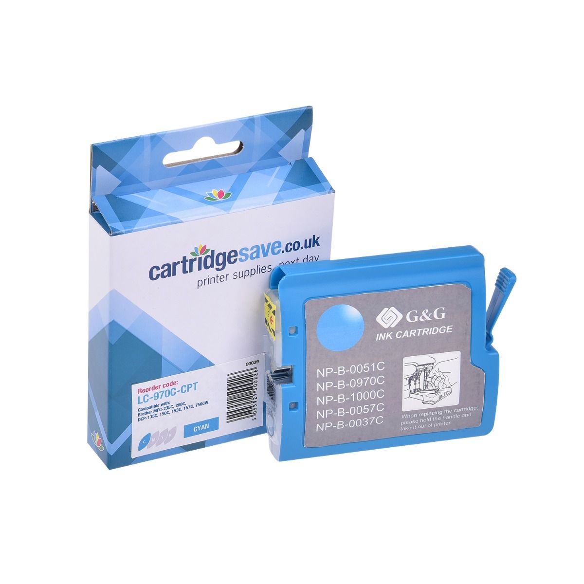 Compatible Brother LC970C Cyan Ink Cartridge