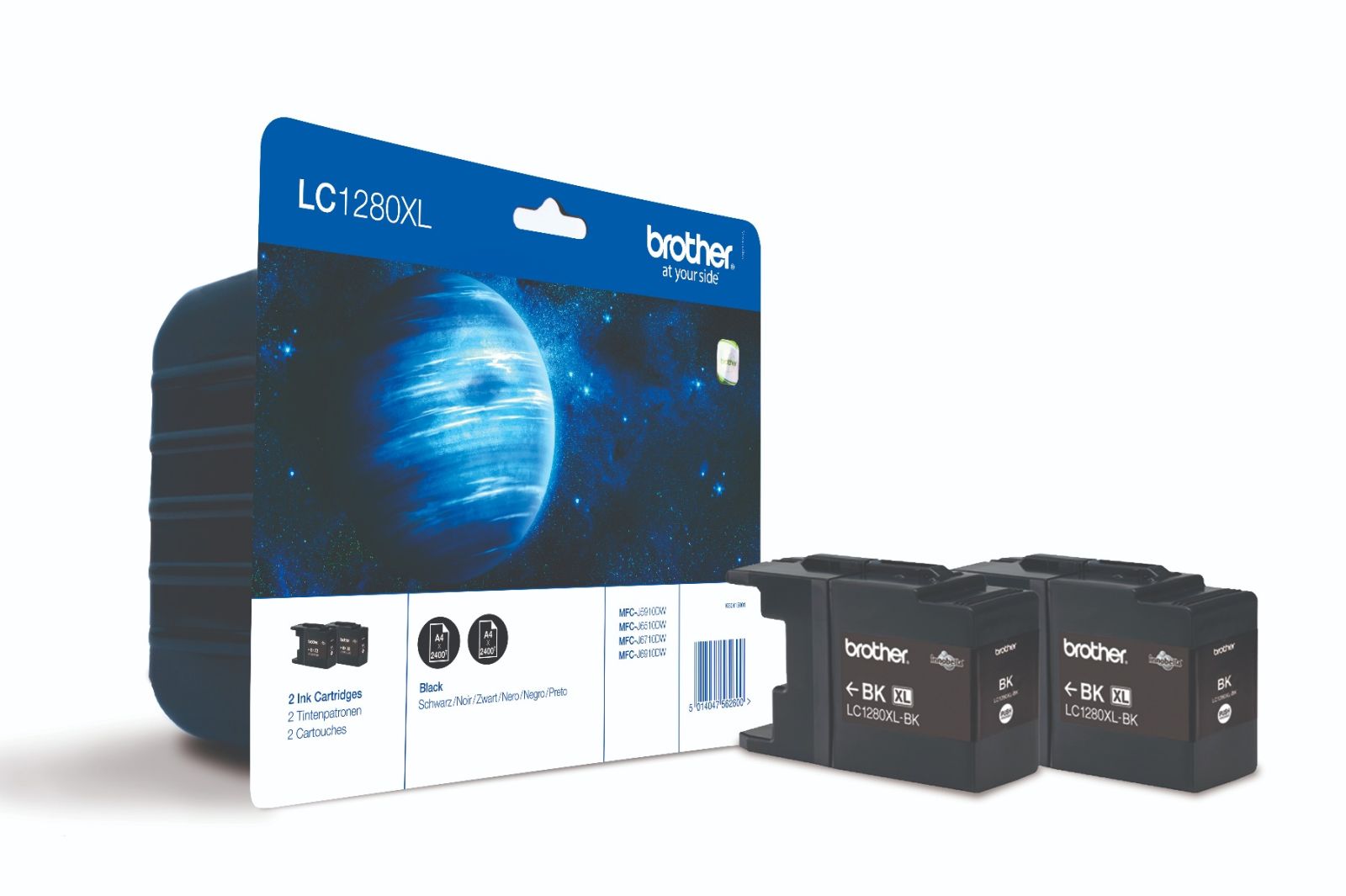 Brother LC1280XLBK High Capacity Black Ink Cartridge Twin Pack (LC1280XLBKBP2)