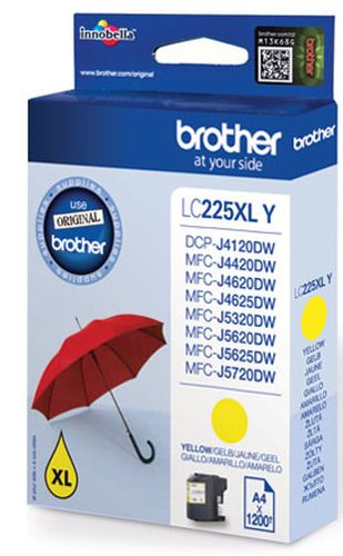 Brother LC225XL High Capacity Yellow Ink Cartridge (LC225XLY)