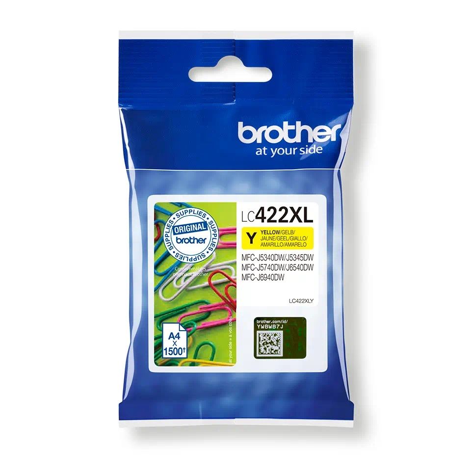 Brother LC422XLY High Capacity Yellow Ink Cartridge