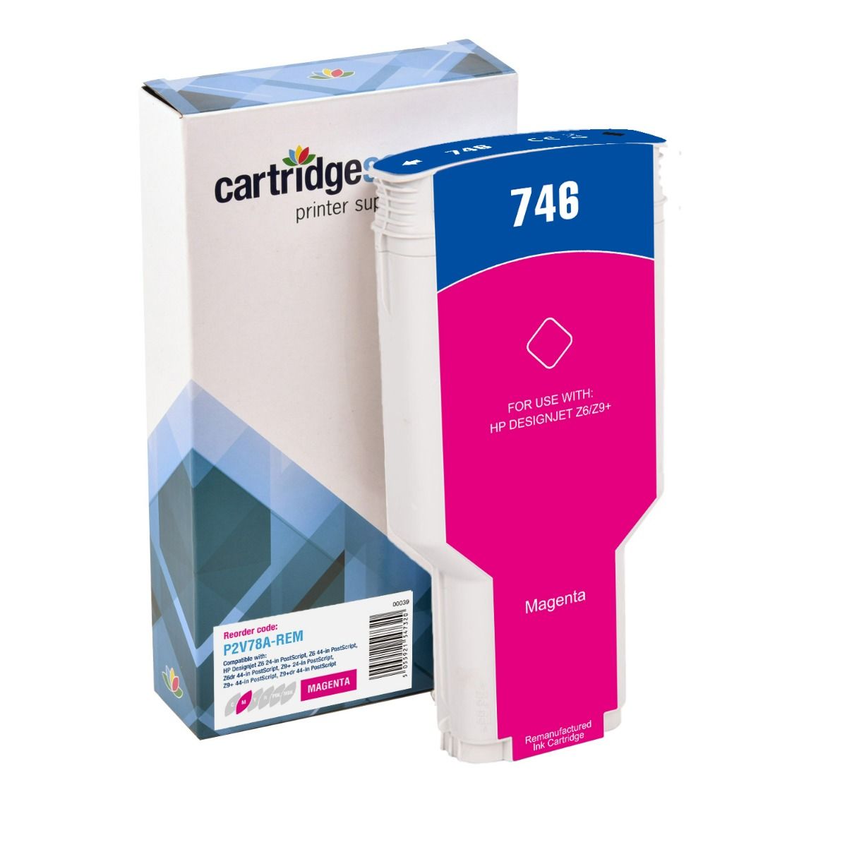 Compatible HP 746 Magenta Ink Cartridge - (P2V78A)