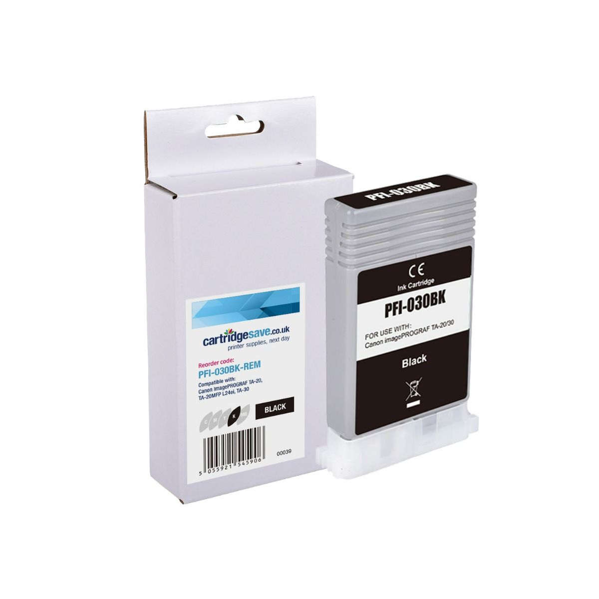 Compatible Canon PFI-030BK Black Ink Cartridge - (3489C001)