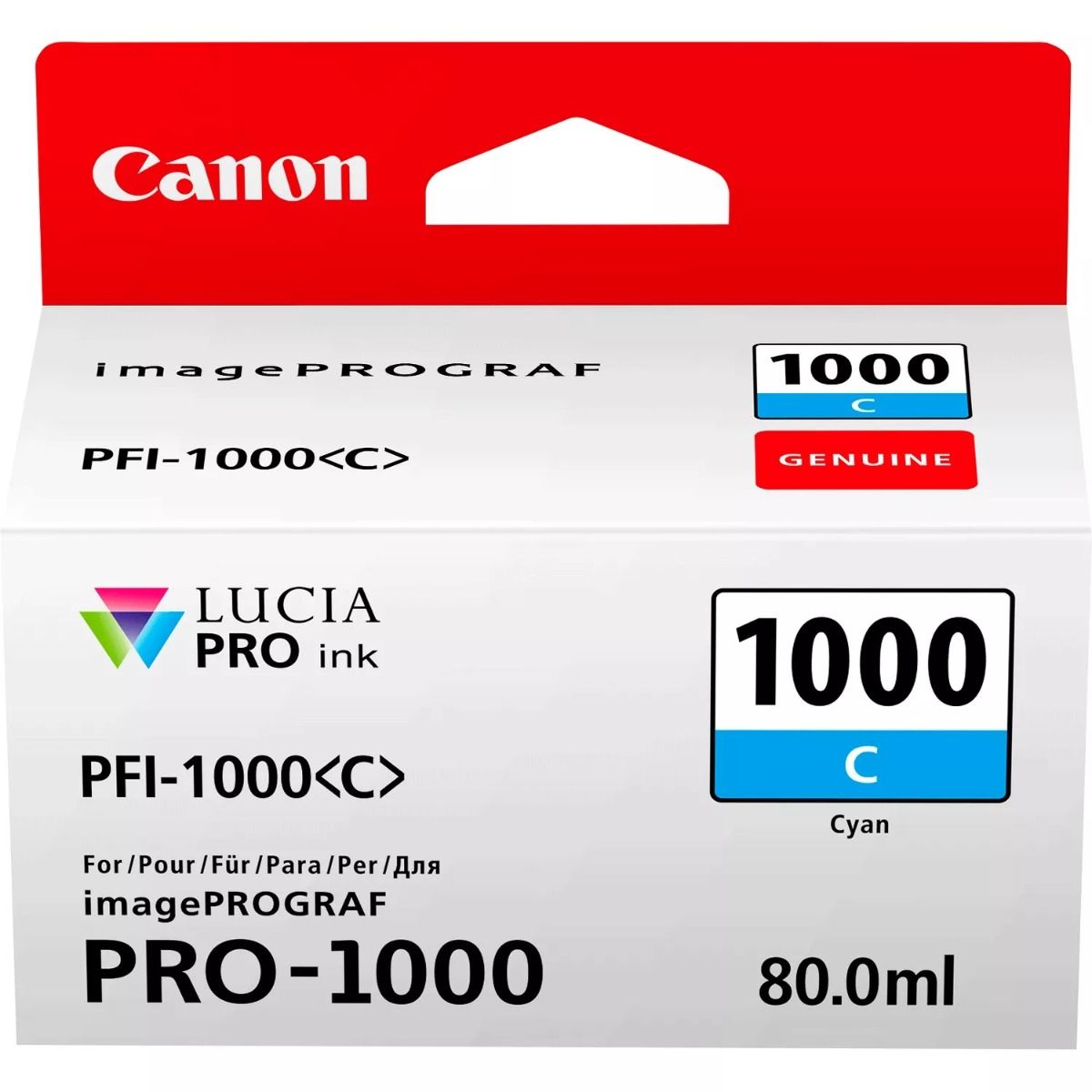 Canon PFI-1000C Cyan Ink Cartridge - (0547C001)