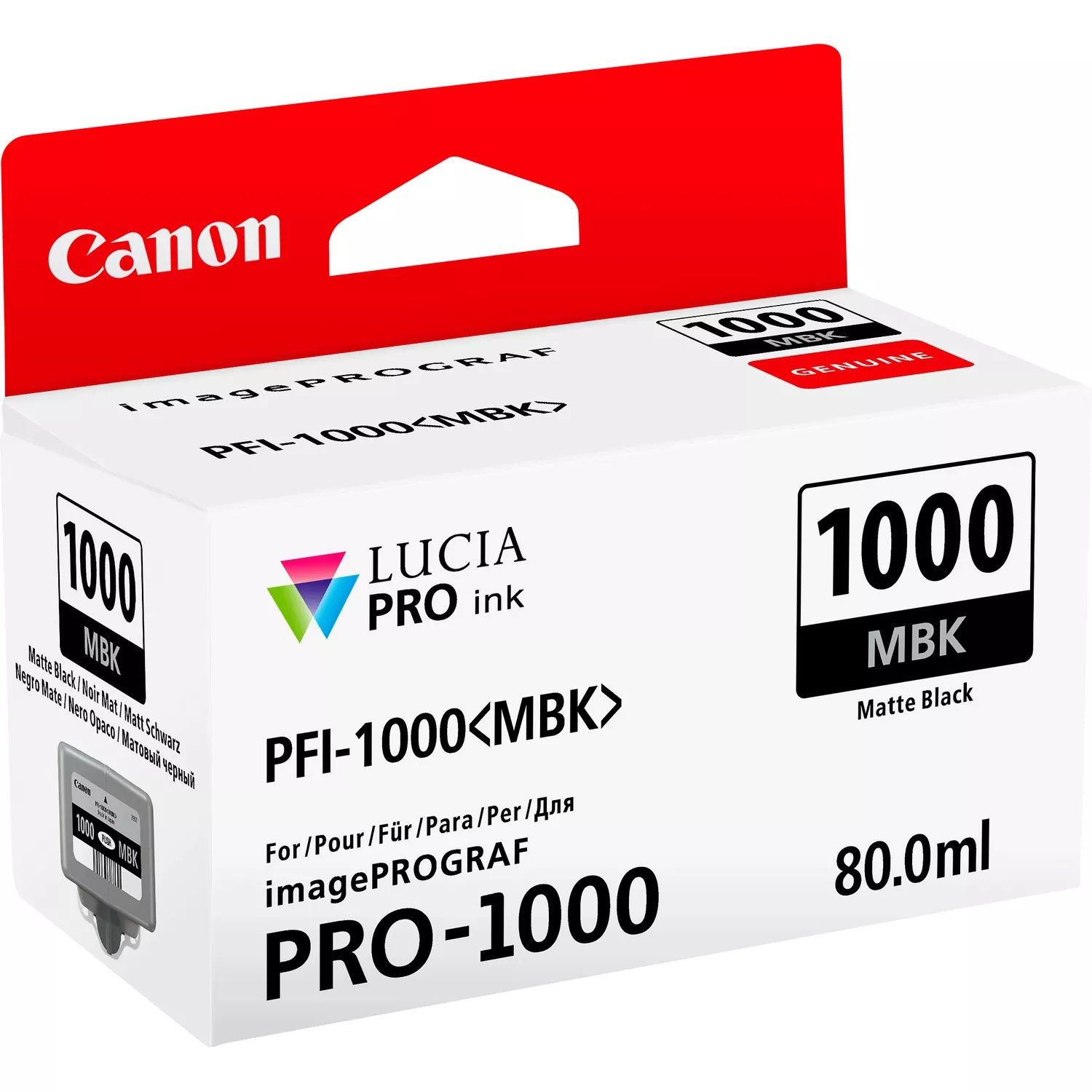 Canon PFI-1000MBK Matte Black Ink Cartridge - (0545C001)