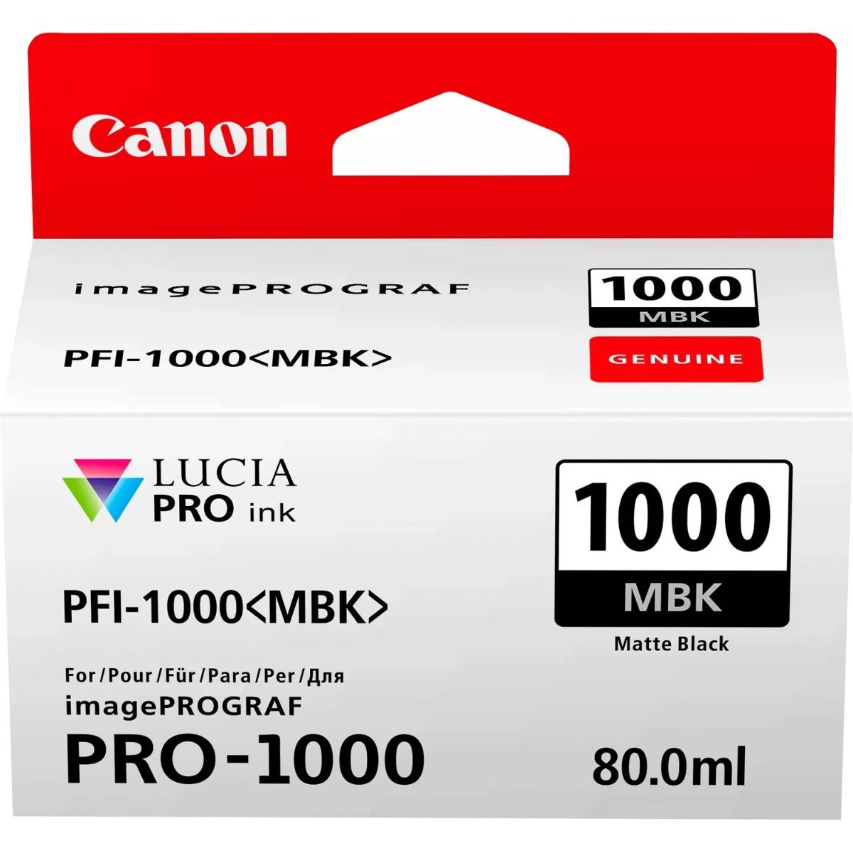 Canon PFI-1000MBK Matte Black Ink Cartridge - (0545C001)