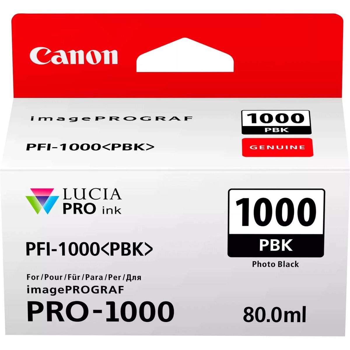 Canon PFI-1000PBK Photo Black Ink Cartridge - (0546C001)