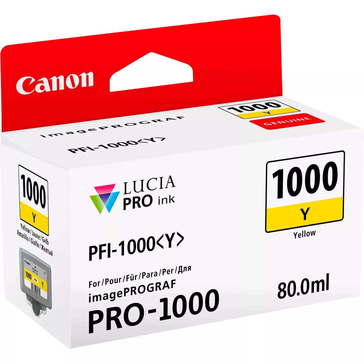 Canon PFI-1000Y Yellow Ink Cartridge - (0549C001)