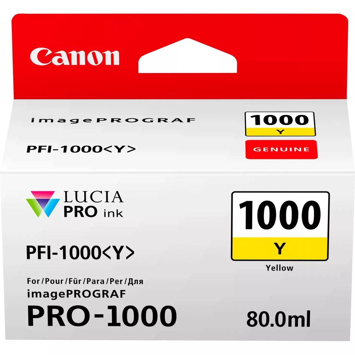 Canon PFI-1000Y Yellow Ink Cartridge - (0549C001)