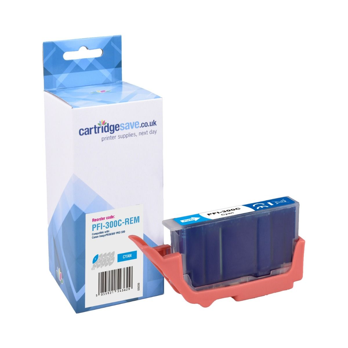 Compatible Canon PFI-300C Cyan Ink Cartridge - (4194C001)