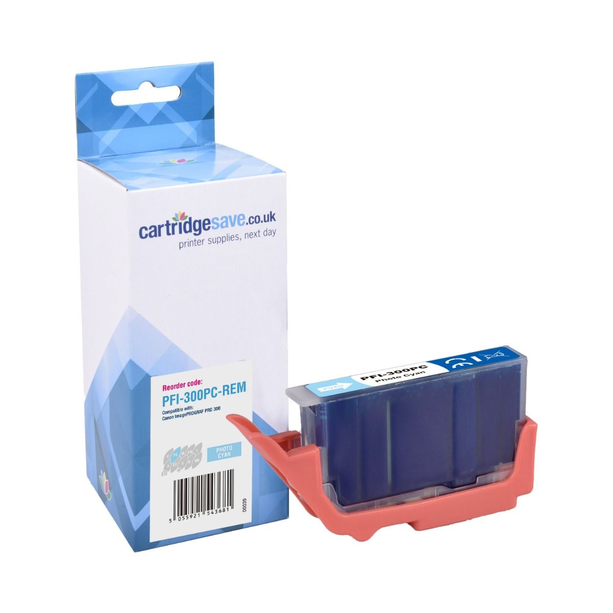 Compatible Canon PFI-300PC Photo Cyan Ink Cartridge - (4197C001)