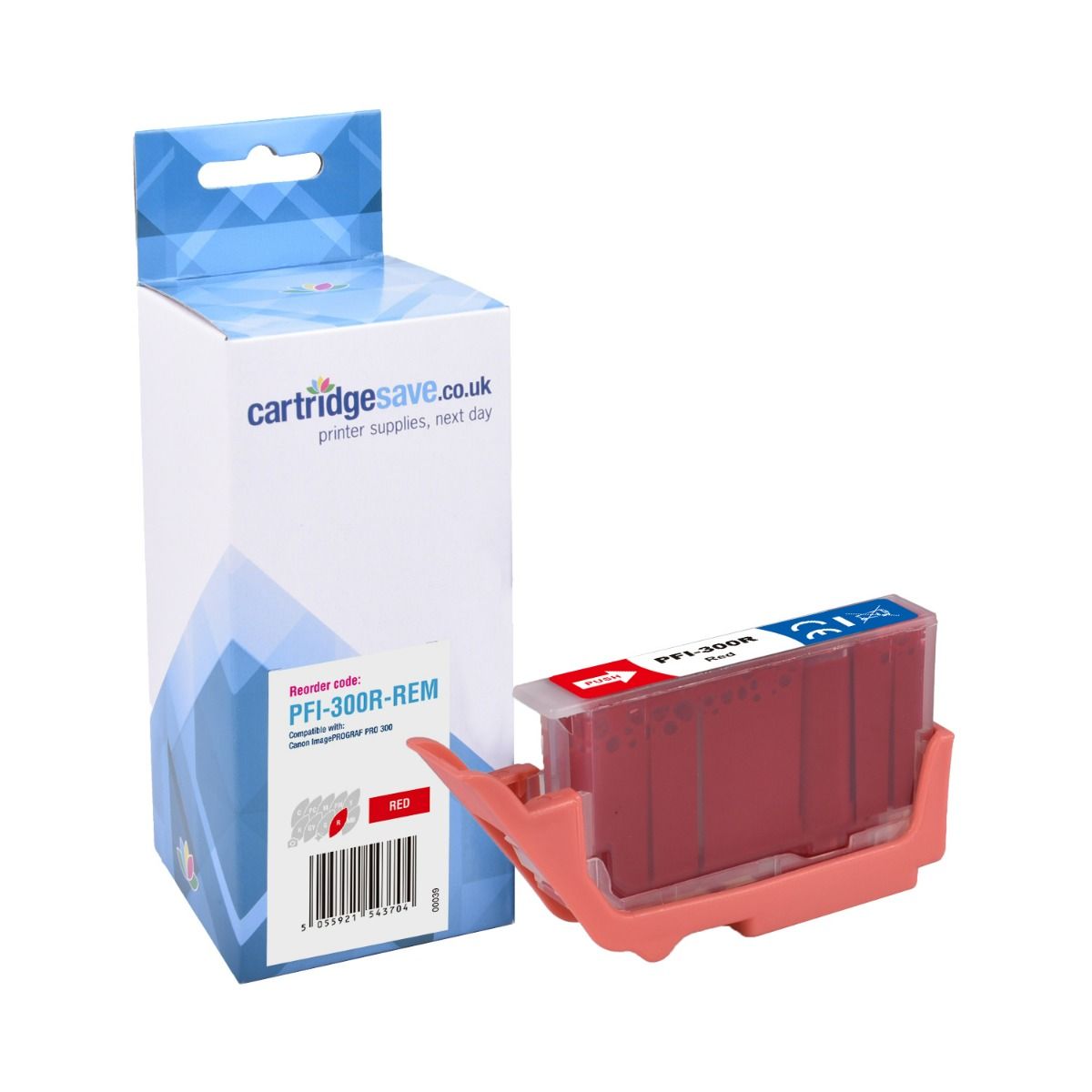 Compatible Canon PFI-300R Red Ink Cartridge - (4199C001)