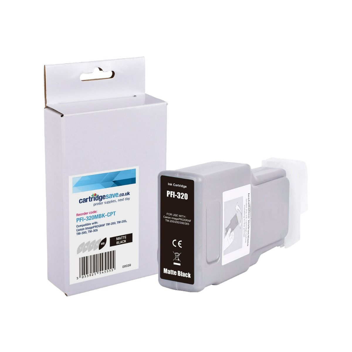 Compatible Canon PFI-320MBK High Capacity Matte Black Ink Cartridge - (2889C001)