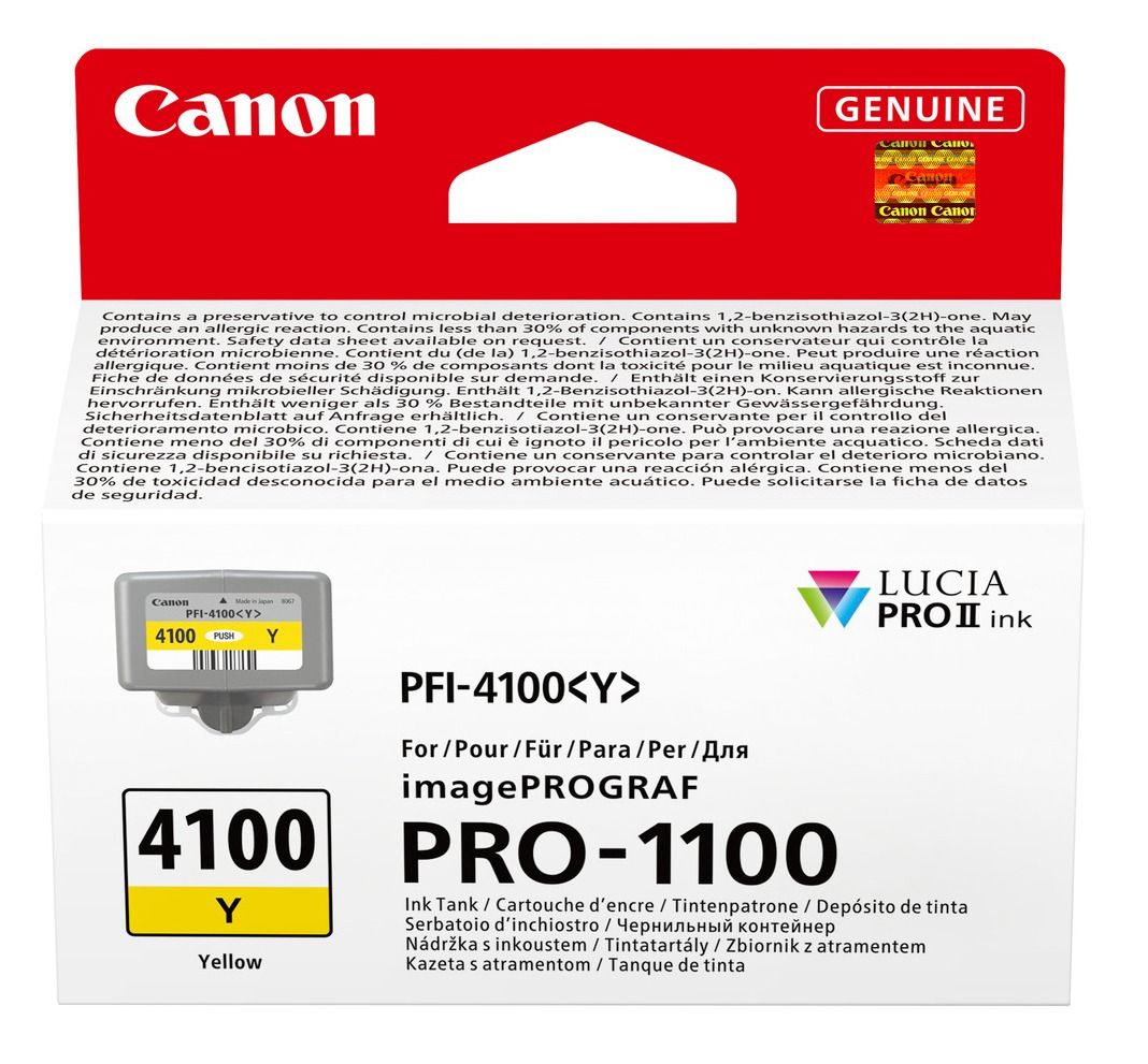 Canon PFI-4100Y Yellow Ink Cartridge - (6780C001)