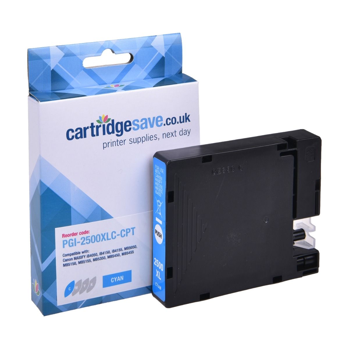 Compatible Canon PGI-2500XLC High Capacity Cyan Ink Cartridge - (9265B001AA)