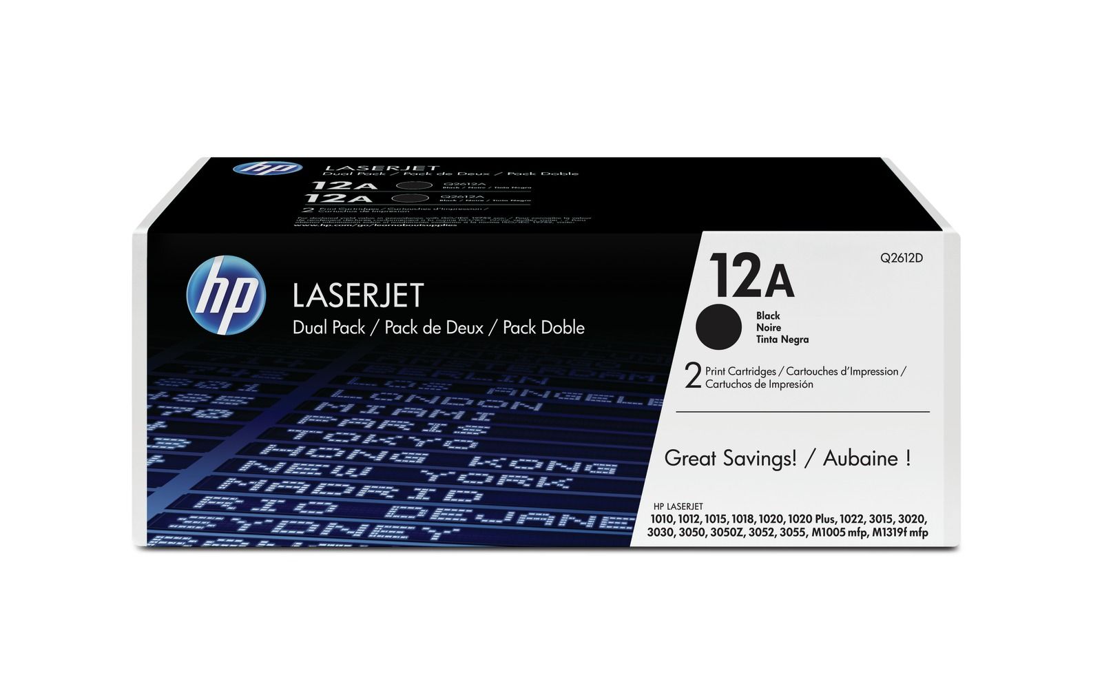 HP 12A Black Toner Cartridge - (Q2612A)