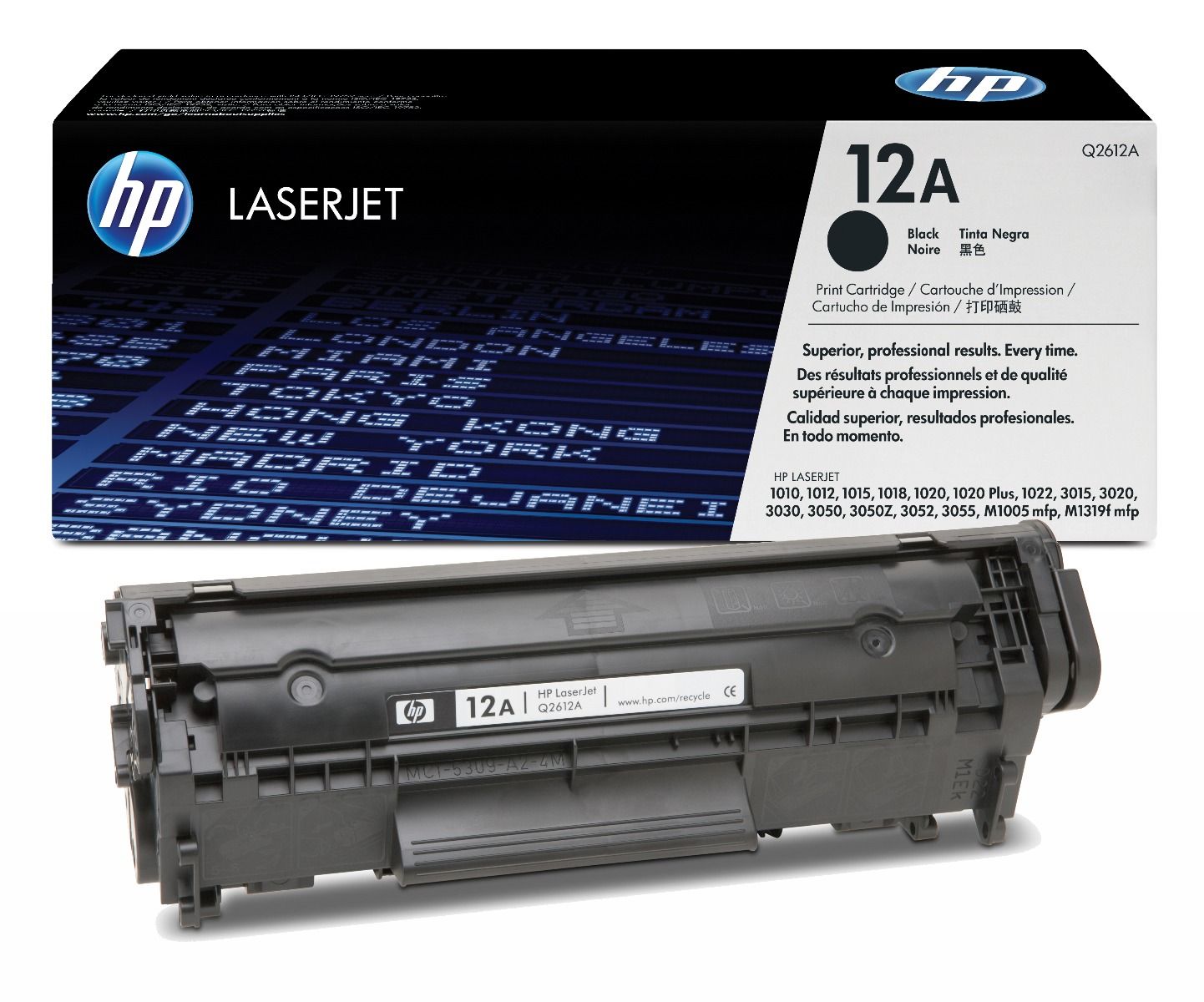 HP 12A Black Toner Cartridge - (Q2612A)