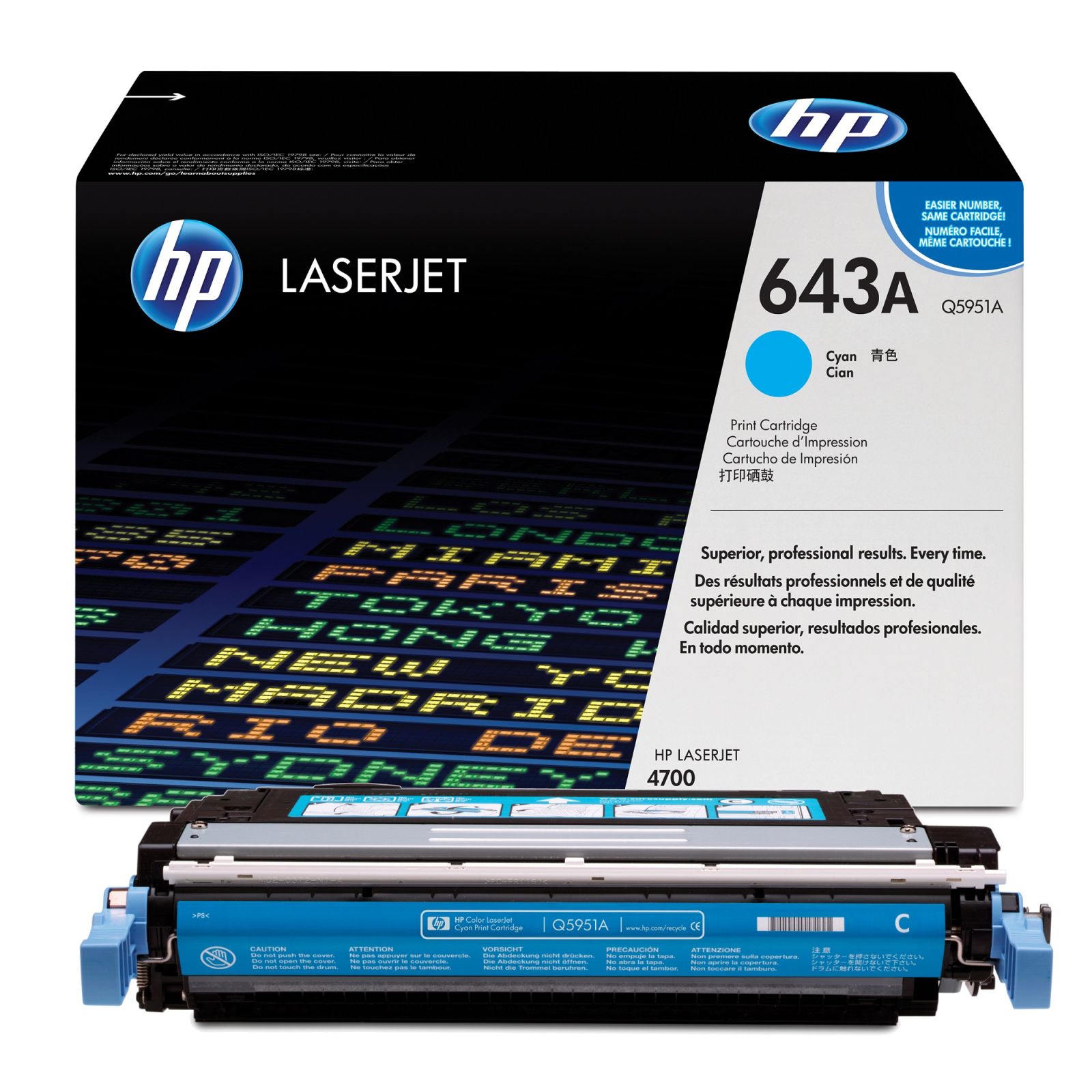 HP 643A Cyan Toner Cartridge - Q5951A