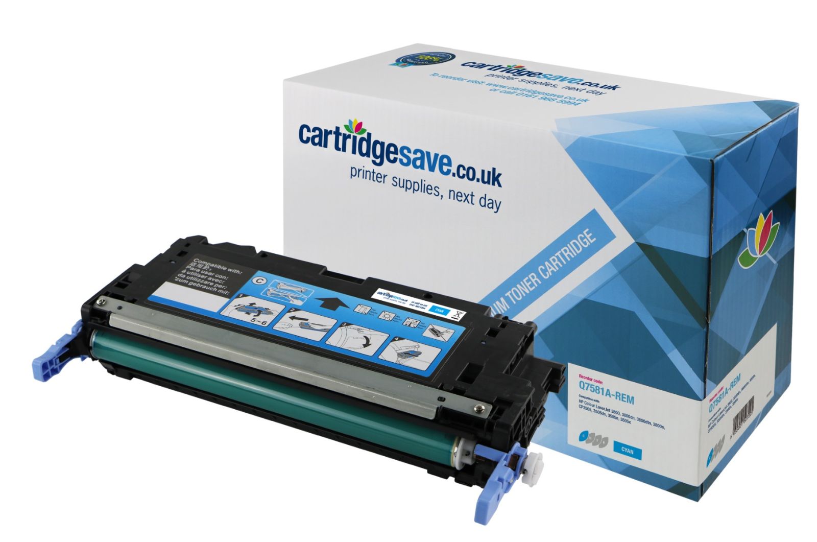 Compatible HP 503A Cyan Toner Cartridge - (Q7581A)