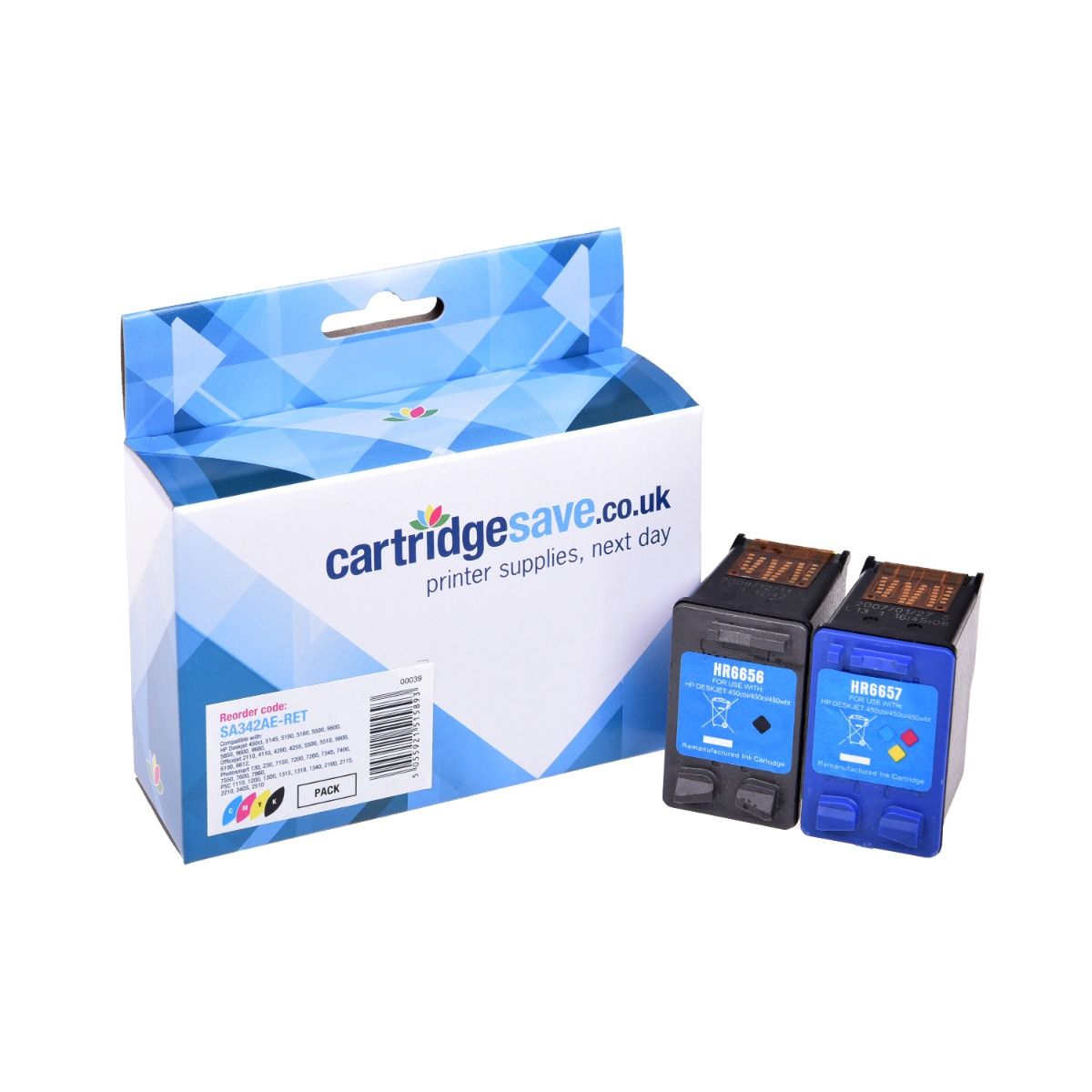 Compatible HP 56 / HP 57 Multipack High Capacity Black & Tri-Colour Printer Cartridge - (SA342AE)