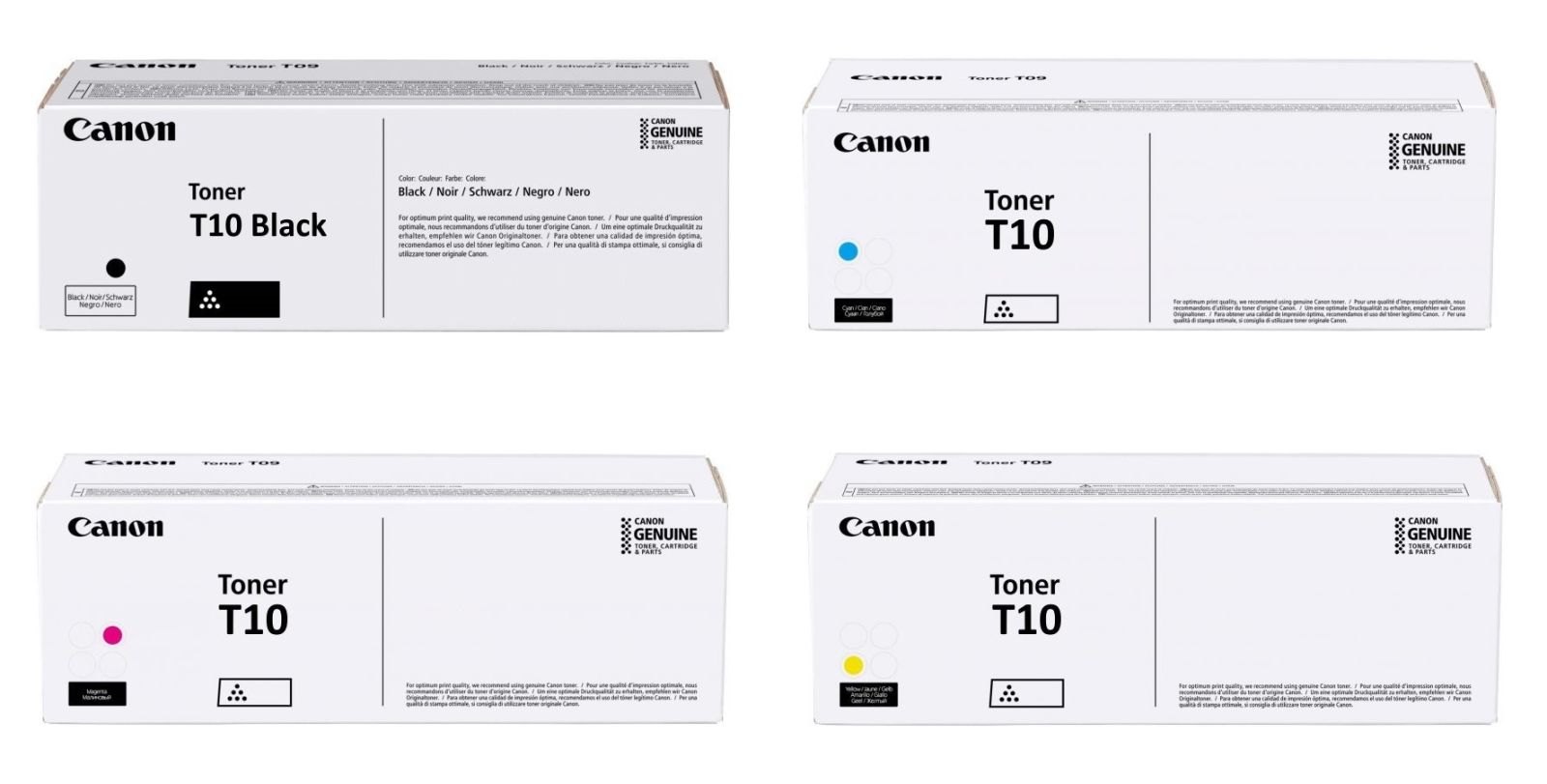 Canon T10 High Capacity 4 Colour Toner Cartridge Multipack