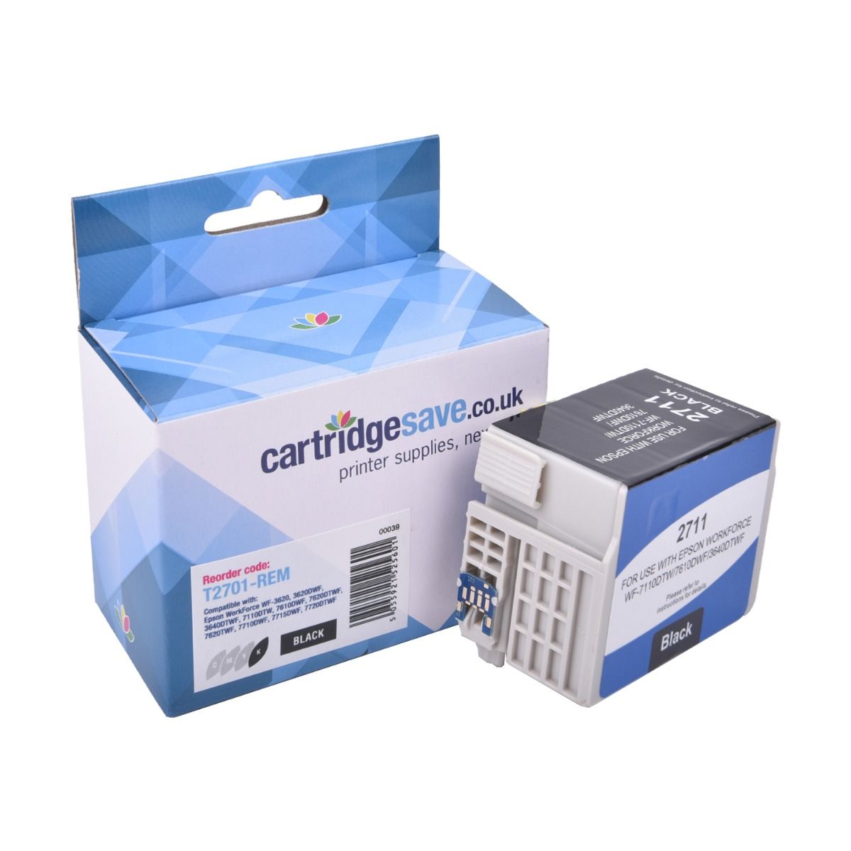 Compatible Epson 27 Black Ink Cartridge - (T2701)