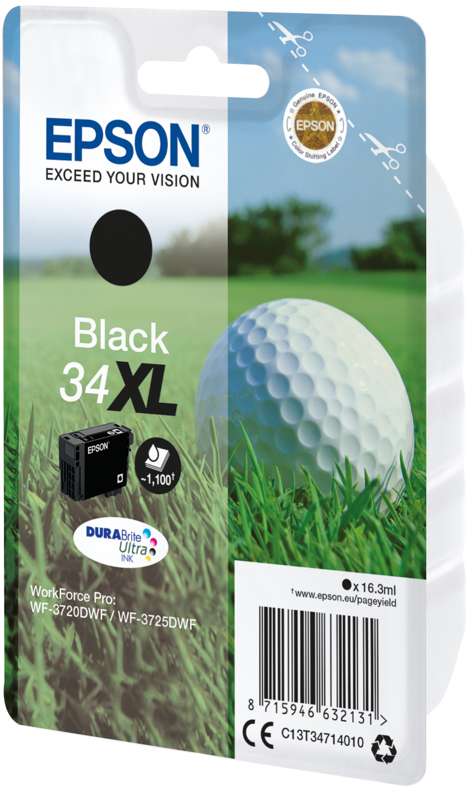 Epson 34XL High Capacity Black Ink Cartridge - (T3471 Golf Ball)