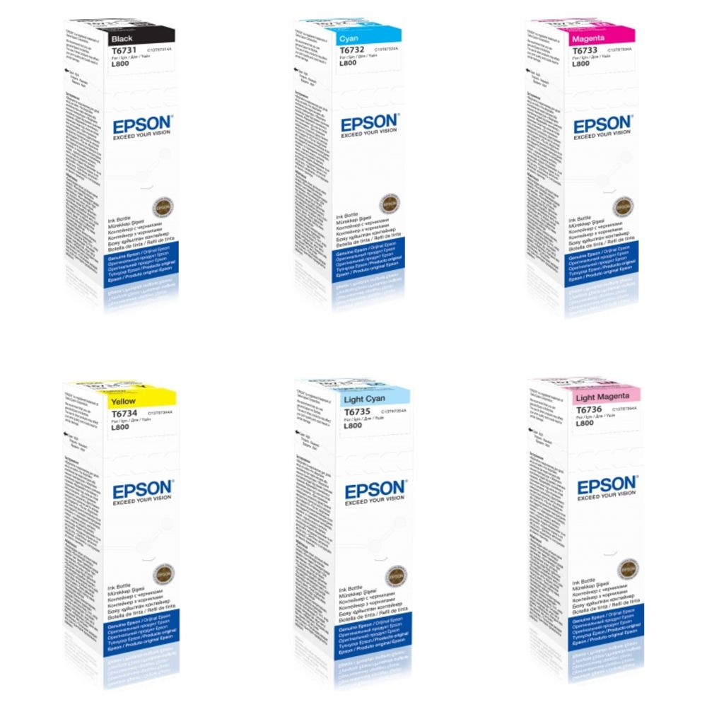 Epson T673 6 Colour Ink Bottle Multipack