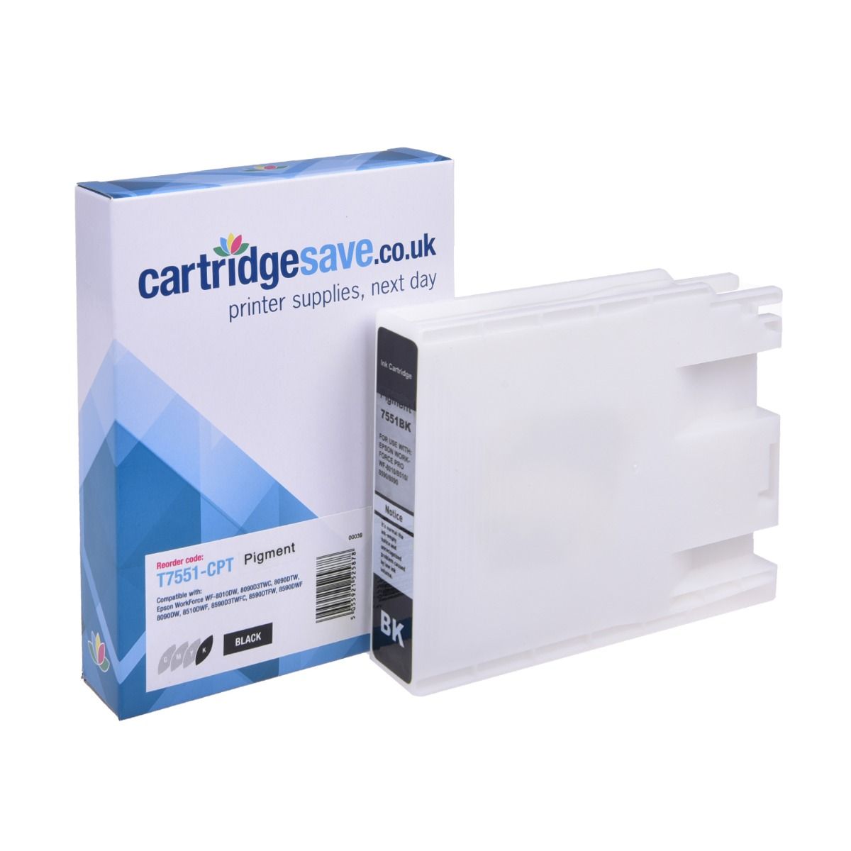 Compatible Epson T7551 High Capacity Black Ink Cartridge - (C13T755140)