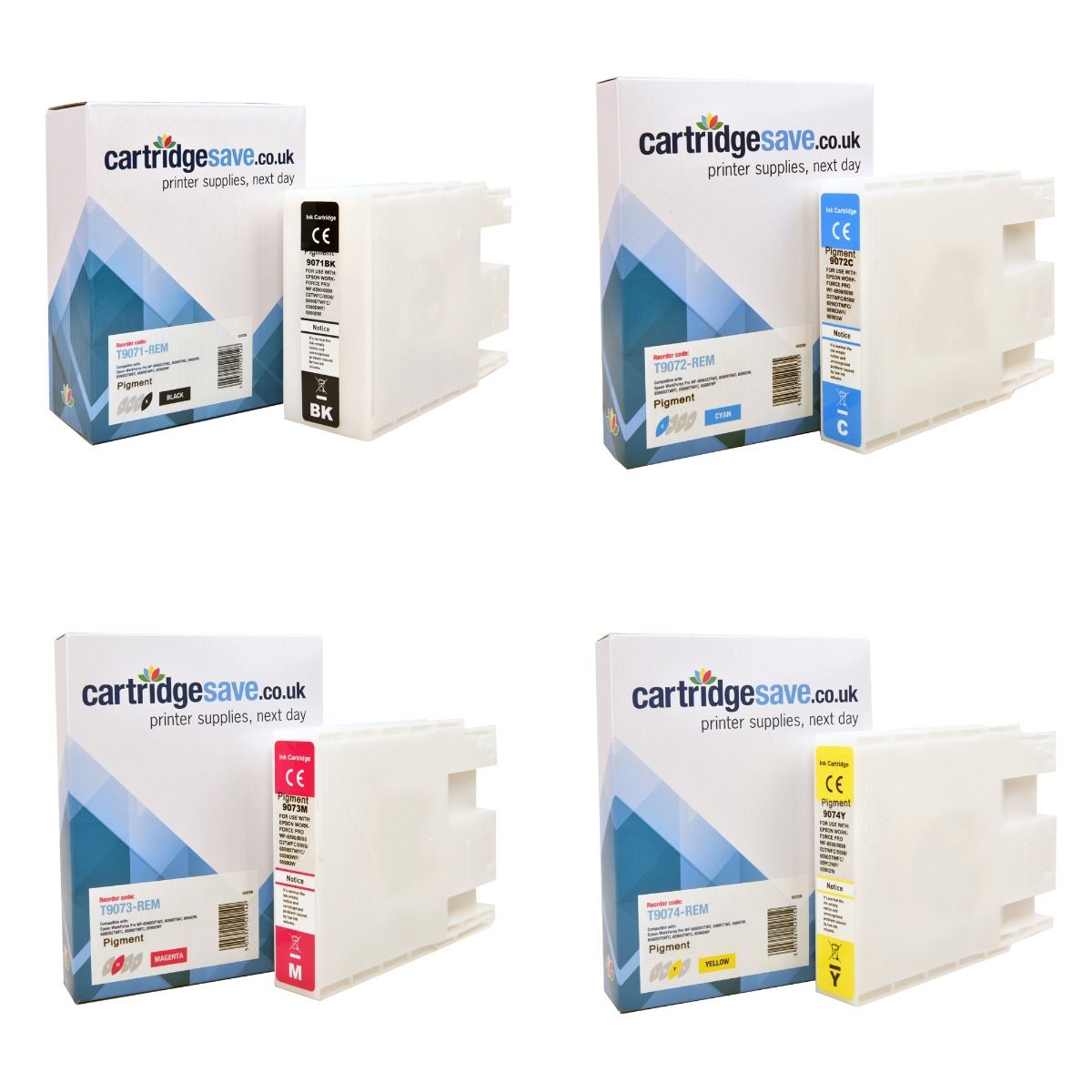 Compatible Epson T907 Extra High Capacity 4 Colour Ink Cartridge Multipack