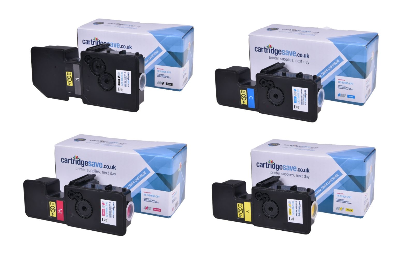 Compatible Kyocera TK-5240 4 Colour Toner Cartridge Multipack